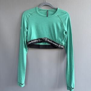 Backcountry Cedars RWS Merino Baselayer Cropped Crew Top - green - Women's M